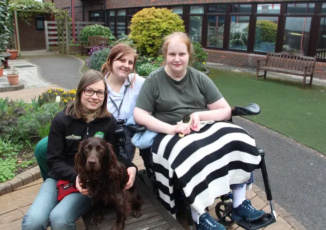 Dogs for Good assistance dog with patients