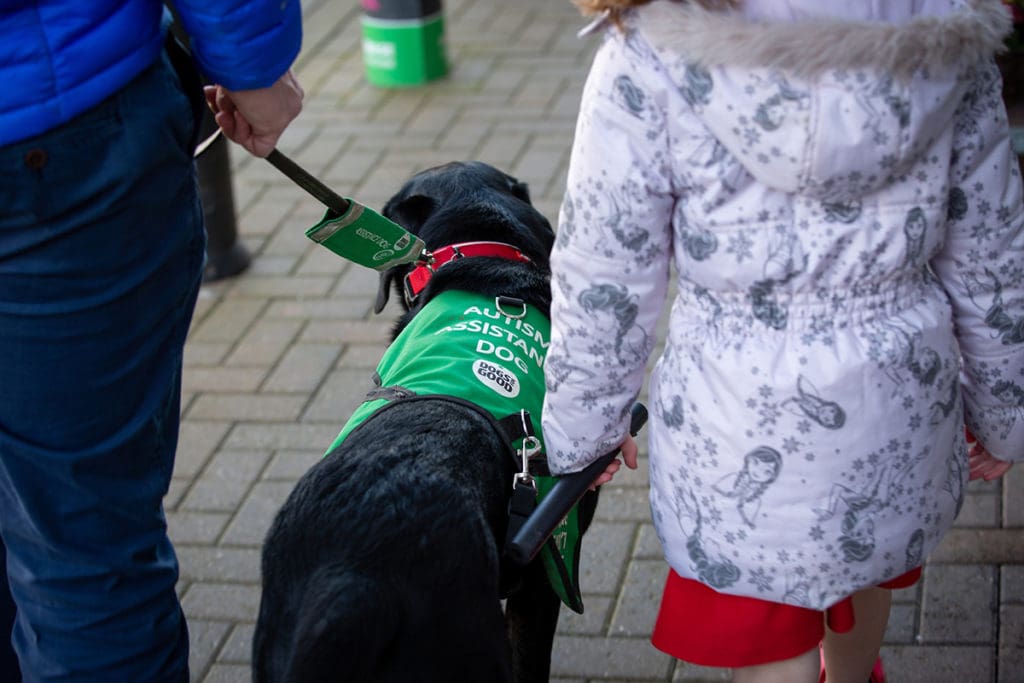 Emily and her autism assistance dog Oslo.