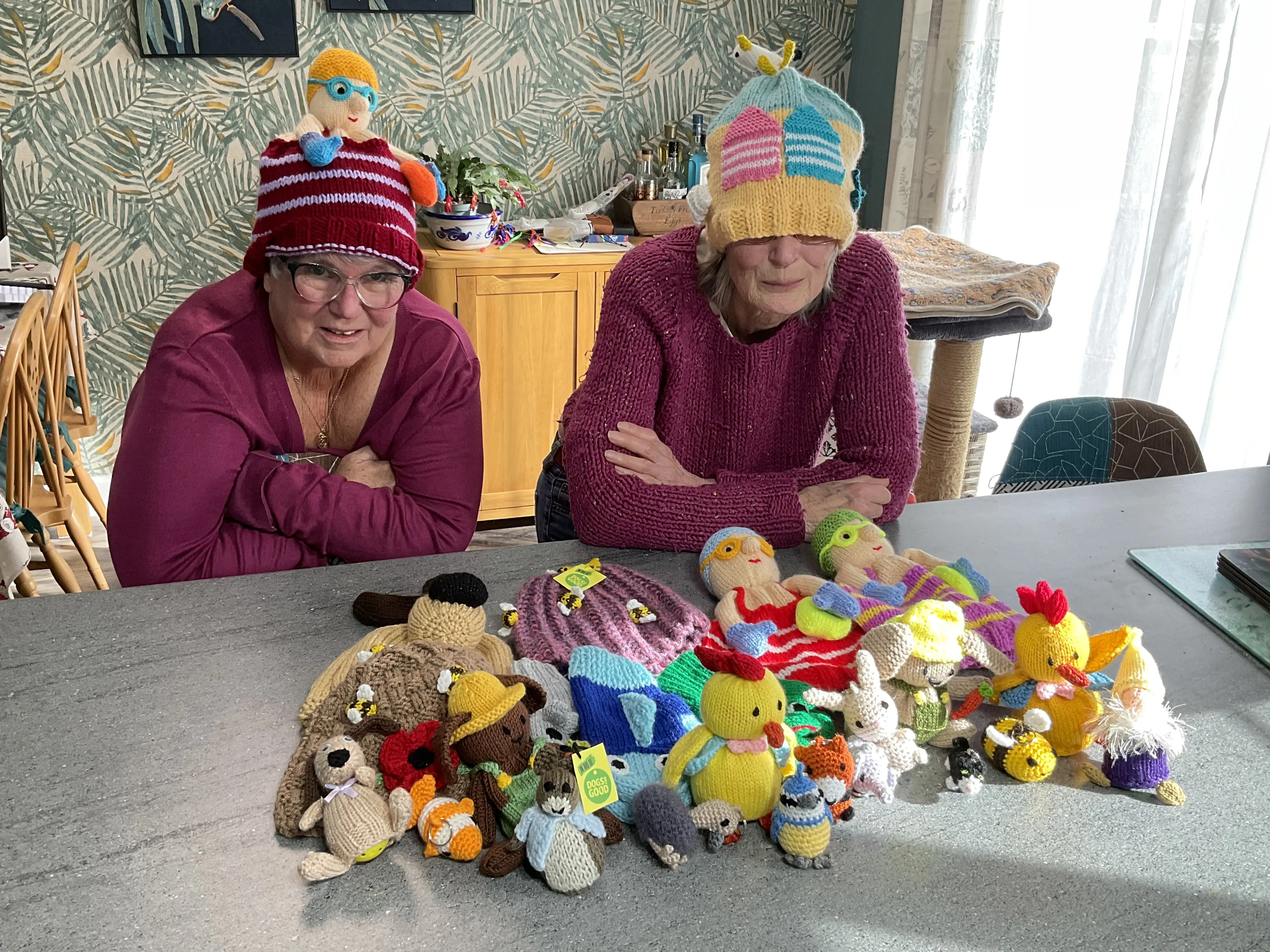 Fundraiser Jude Wearing Swimming Caps