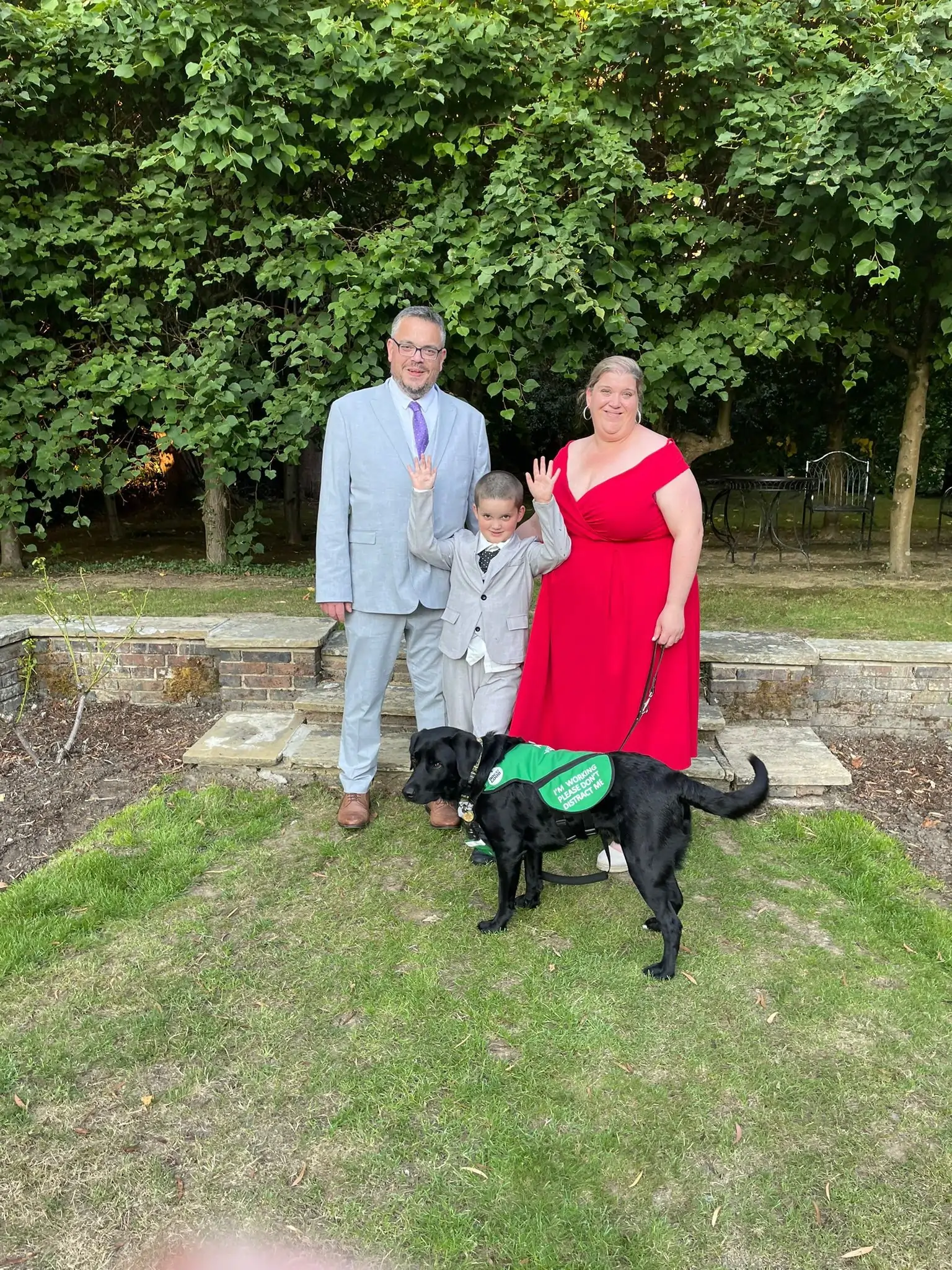 Jenson, Sarah, Tom And Reco Outside Dressed Up For A Special Occasion