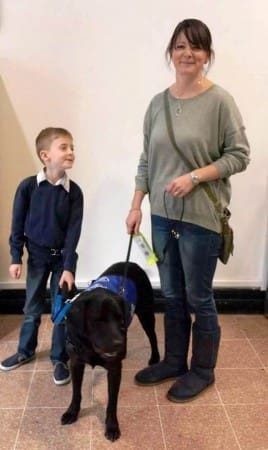 Thomas Cobbold, mum Emma and Briggs