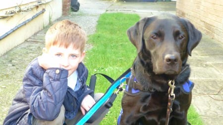 Thomas Cobbold with autism assistance dog Briggs 3