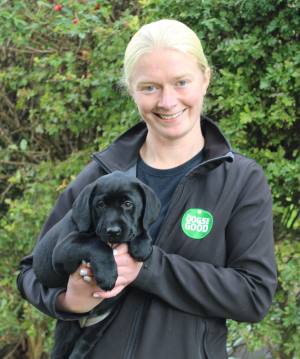 Becci Hodge with puppy Katie