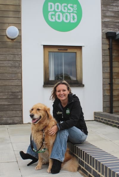 Trusts Manager Alli with demo dog Tolly