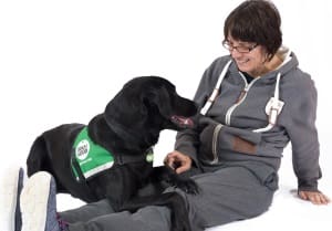 Jacqui and assistance dog Duke
