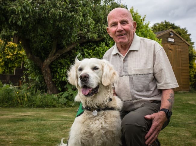 Frank with Dementia Assistance Dog Oscar