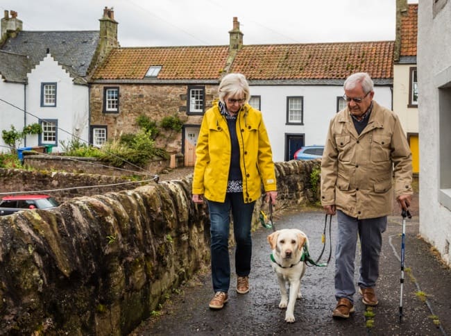 Kurt and Jan with dementia assistance dog Willow