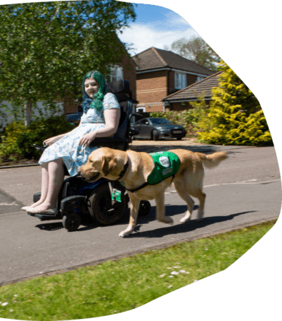 Zoe and her Assistance dog Sheila
